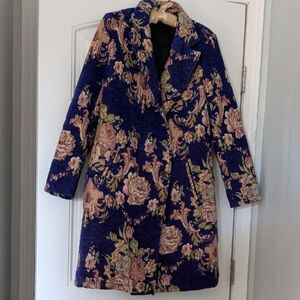 Anthropologie Floral Brocade Coat (Like New)